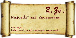 Rajcsányi Zsuzsanna névjegykártya